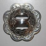 ​Floral stainless steel conchos ($25 per saddle)